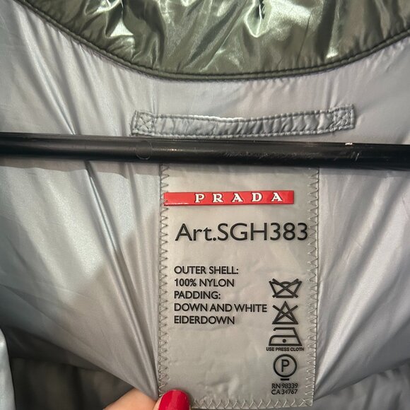 Prada Nylon Down Jacket Hunter Green - Picture 4 of 5